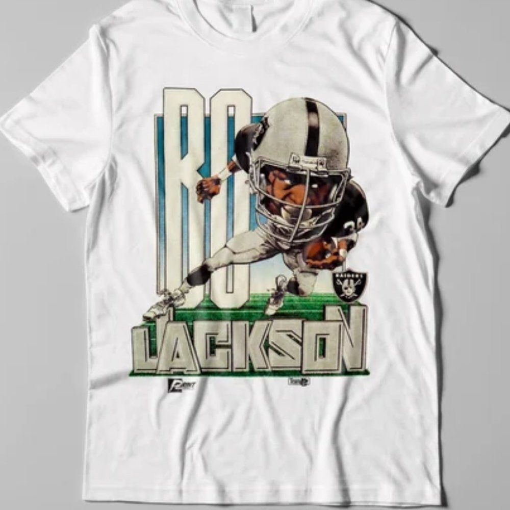 Throwback Vintage Bo Jackson T-Shirt NFL Tee, Vintage Style T-Shirt, La Raiders